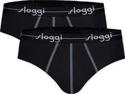 sloggi Start Midi Slip - Zacht ademend katoen - Zwart (2-pack)
