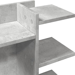 Bureau organiser 42x21,5x42 cm bewerkt hout betongrijs