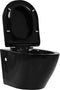 vidaXL - Hangend - toilet - met - verborgen - stortbak - keramiek - zwart