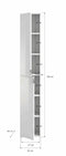 Furnilux Projekt X - Hochschrank - 34x30x193cm - Wit hoogglans