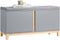SoBuy FSR117-HG - Schoenenbank - 2 Deuren - Grijs