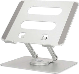 Nedis NBSTND110SI - Universele 360° Draaibare Notebook Bureaustandaard - Opvouwbaar en verstelbaar - Zilver