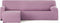 Hoes voor chaise longue met korte armleuning links Eysa BRONX Roze 110 x 110 x 310 cm