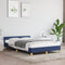 vidaXL - Bedframe - zonder - matras - 120x190 - cm - stof - blauw