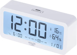 Adler AD1195W - Wekker op batterijen - Wit