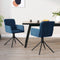 vidaXL - Eetkamerstoelen - draaibaar - 2 - st - fluweel - blauw