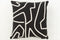 J-Line kussen Streep - textiel - zwart/wit
