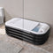 Juskys Opblaasbaar Ligbad M - PVC - 300 L - Zwart/Wit