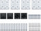 vidaXL - Schuttingpanelenset - 526x146 - cm - HKC - zwart