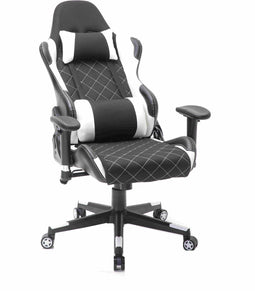 Gamestoel Classic - bureaustoel - stof bekleding - zwart wit