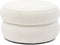 Riviera Maison San Remo Stool D70 Simply White - Polyester, Acryl, Rubberhout - Gewoon Wit - 72.0x72.0x43.0 cm