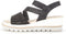Gabor 24.640.67 - Dames Sandalen - Sleehak met klittebandsluiting - Zwart (2023)