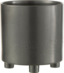 J-Line bloempot Smoke - keramiek - grijs/zwart - extra large - Ø 26 cm