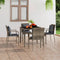 vidaXL - Tuinstoelen - 4 - st - met - kussens - poly - rattan - grijs