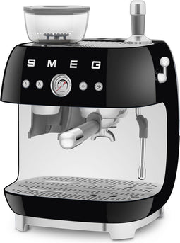 Smeg EGF03BLEU - Espressomachine met bonenmaler - 19 bar druk - Zwart