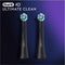 Oral-B iO Ultimate Clean - Opzetborstels - Verwijdert tot 100% tandplak - Zwart (2 stuks)
