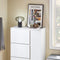 SoBuy FSR189-WN - Schoenenkast - 3 Kleppen en Deur - Wit