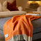 Plaid Visgraat Kaneel Oranje-Rood (Cinnamon) - 150x183 - Nieuw Wol - Tweedmill UK