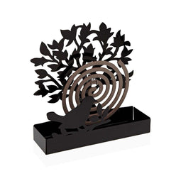 Steun voor anti-muggen spiralen Versa Zwart Metaal 5 x 17 x 17 cm Boomstructuur