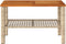 vidaXL Tuintafel 70x38x42 cm poly rattan en acaciahout beige
