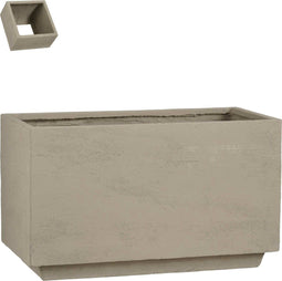 Mica Decorations Plantenbak Donny - 60x30x35 cm - cement - Grijs