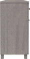 vidaXL - Dressoir - HAMAR - 113x40x80 - cm - massief - grenenhout - lichtgrijs