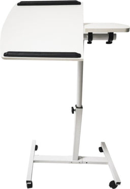 Laptoptafel - ergonomische notebook ipad bijzettafel bedtafel verrijdbaar werkblad kantelbaar in hoogte verstelbaar 65 cm tot 95 cm