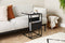 Lifa Living Manhattan - Tijdschriftenhouder - Staal Vegan leer Fineerhout - Zwart - 35x45x63 (LxBxH)