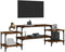 vidaXL - Tv-meubel - 157x35x52 - cm - bewerkt - hout - gerookt - eikenkleurig