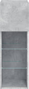 vidaXL - Tv-meubel - met - LED-verlichting - 30,5x30x90 - cm - betongrijs
