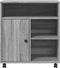 vidaXL - Printerkastje - met - wielen - 60x50x67 - cm - grijs - sonoma - eikenkleur