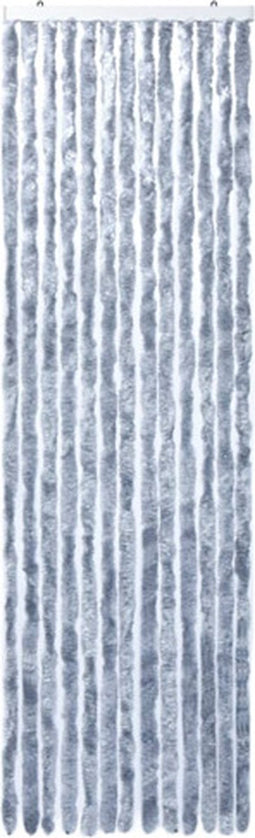 vidaXL - Vliegengordijn - 56x200 - cm - chenille - zilverkleurig