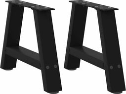 vidaXL - Salontafelpoten - 2 - st - A-vormig - 40x(30-31) - cm - staal - zwart