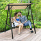 Coast Tuinschommel - 2-Zits - Verstelbare Luifel - Metaal - 152 x 112 x 165 cm - Beige