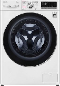 LG V7WD96H1A - Was-droogcombinatie - 9 kg wassen - 6 kg drogen - 1400 tpm - AI DD & Steam - Wit