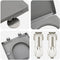 vidaXL - Snelle - Ontgrendel - Toiletbril - met - Soft - Close - Duroplast - Grijs