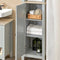 SoBuy BZR68-HG - Kolomkast badkamer - 6 lagen verstelbare planken - Grijs