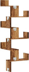 vidaXL - Hoekwandschap - 45x45x147 - cm - bewerkt - hout - out - houtkleurig