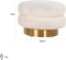Richmond Poef Faya White Teddy / Brushed gold (White)