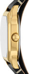 Fossil Harlow ES5404 - Polshorloge - Goudkleurige kast 27 mm - Zwart leren bandje