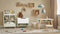 SoBuy KMB92-GR Kinderbureauset - Tafel met 2 Krukjes - Opbergruimte - Wit