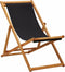vidaXL - Strandstoel - inklapbaar - eucalyptushout - en - stof - zwart