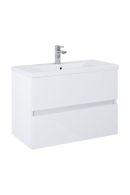 Atlantic Heron - Badkamermeubel - 2 softclose-lades - Hoogglans wit 80 x 38,5 x 53 cm