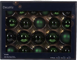 Kerstbal glas d7 cm dengroen ass 21st kerst