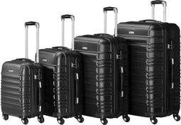 Trolley Reiskofferset Rome - 4-delig - Hardcase - Zwart - ABS