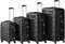 Trolley Reiskofferset Rome - 4-delig - Hardcase - Zwart - ABS