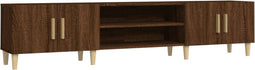 vidaXL - Tv-meubel - 180x31,5x40 - cm - bewerkt - hout - bruin - eikenkleur