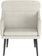 vidaXL Fauteuil - 63x76x80 cm - fluweel - crèmekleurig