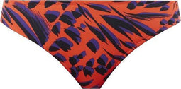 Freya TIGER BAY - Bikini Brief - Rood met kobaltblauwe accenten - Maat XL