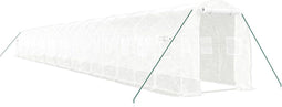 vidaXL - Tuinkas - met - stalen - frame - 40 - m² - 20x2x2 - m - wit
